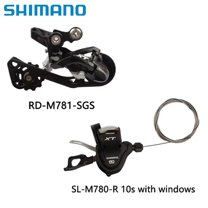 Фото Задний переключатель Shimano Deore XT RD-M781 SGS, рычаг переключения SL-M780-R с 10 скоростями для горных велосипедов, оригинальные запчасти. №1