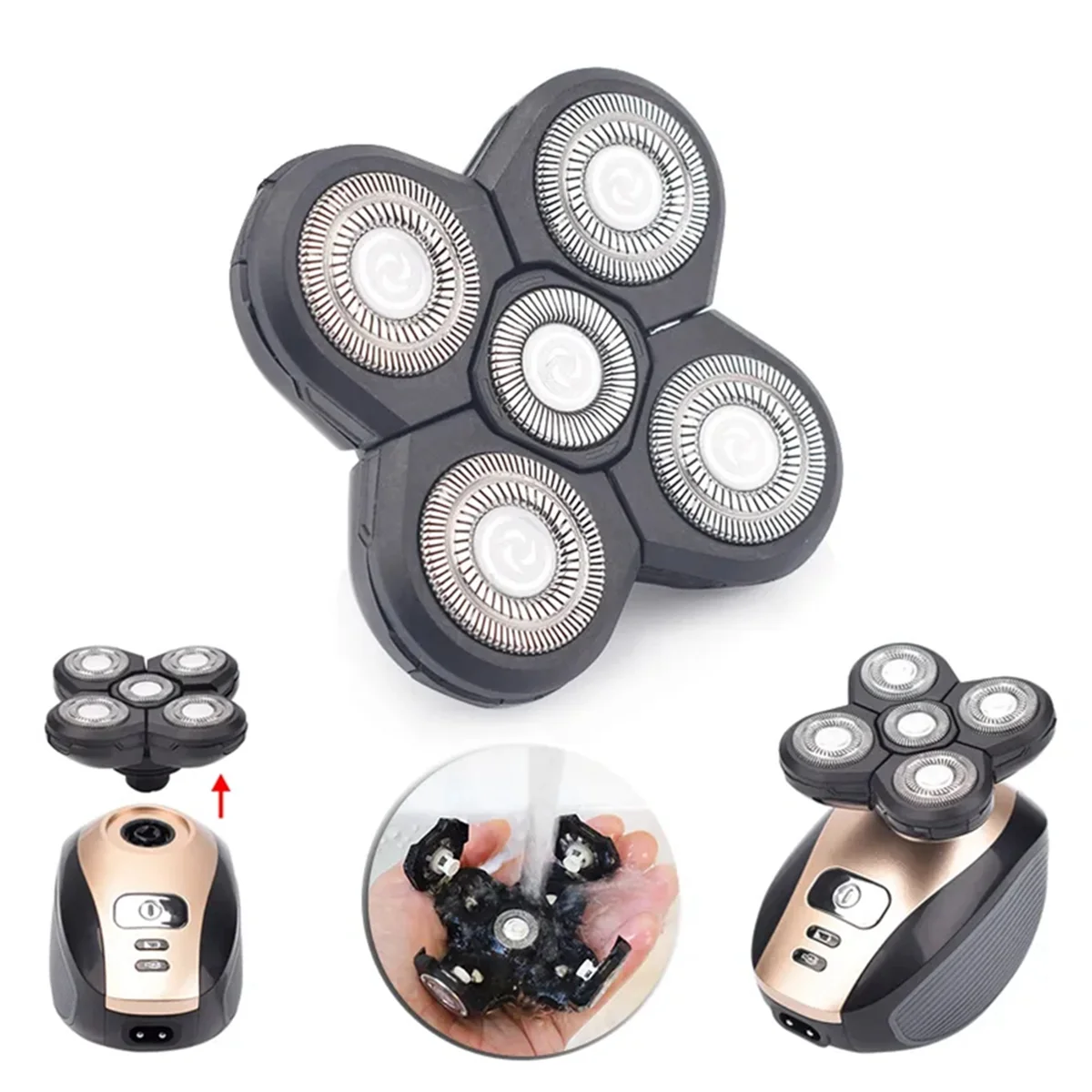 2 шт. Сменные бритвенные головки из нержавеющей стали