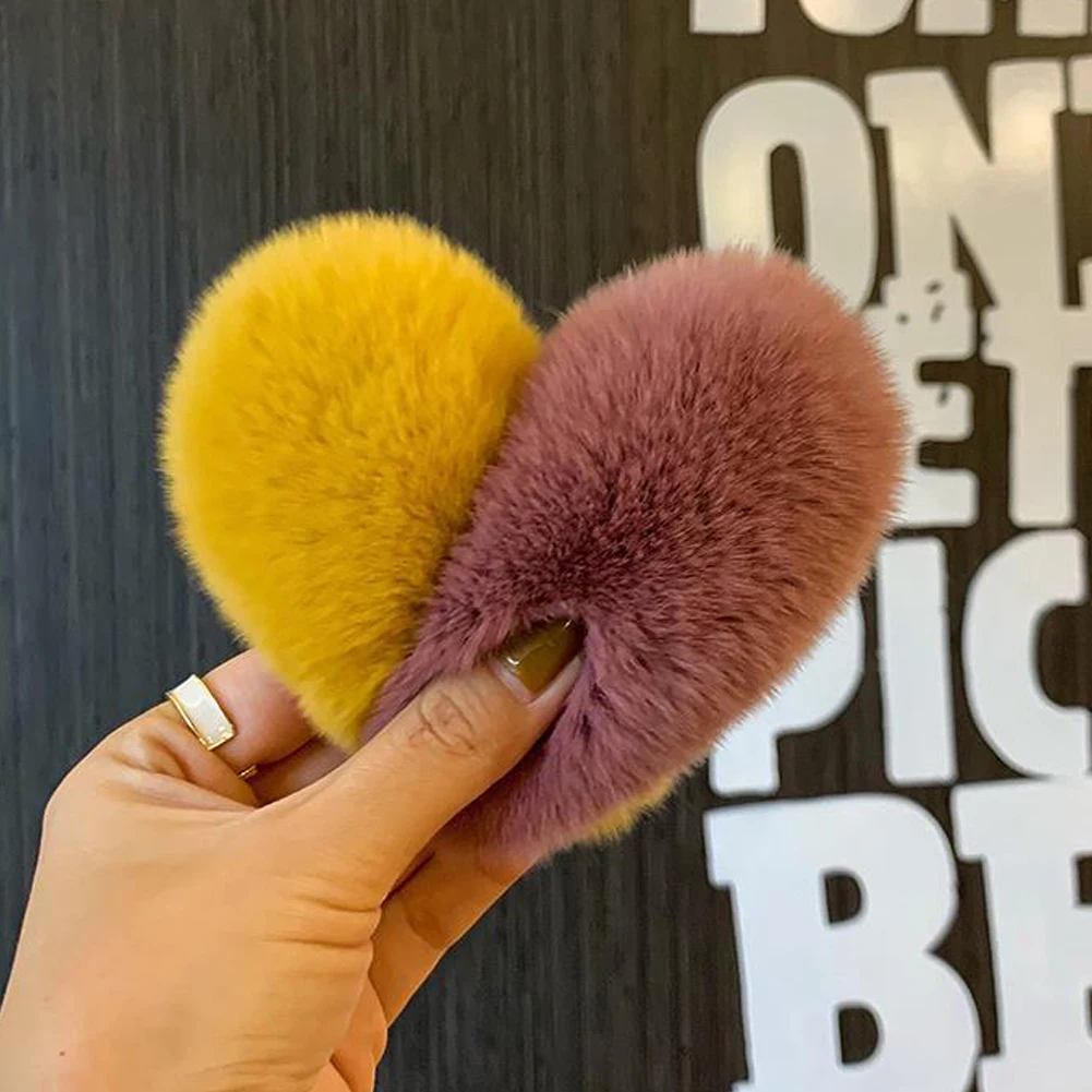 

Autumn and Winter New Clip Furry Hairpin Korean Super Fairy Plush Hair Accessories Oversize Fur Super Cute Fur BB Side Clip