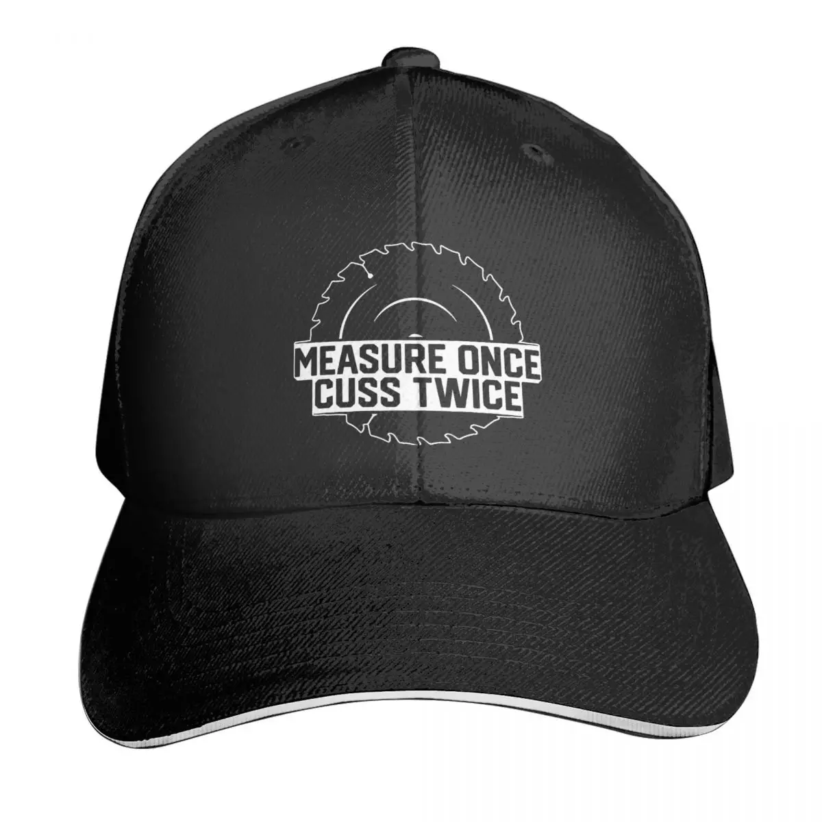 

Measure Once Cuss Twice Casquette, Polyester Cap Modern Unisex For Out