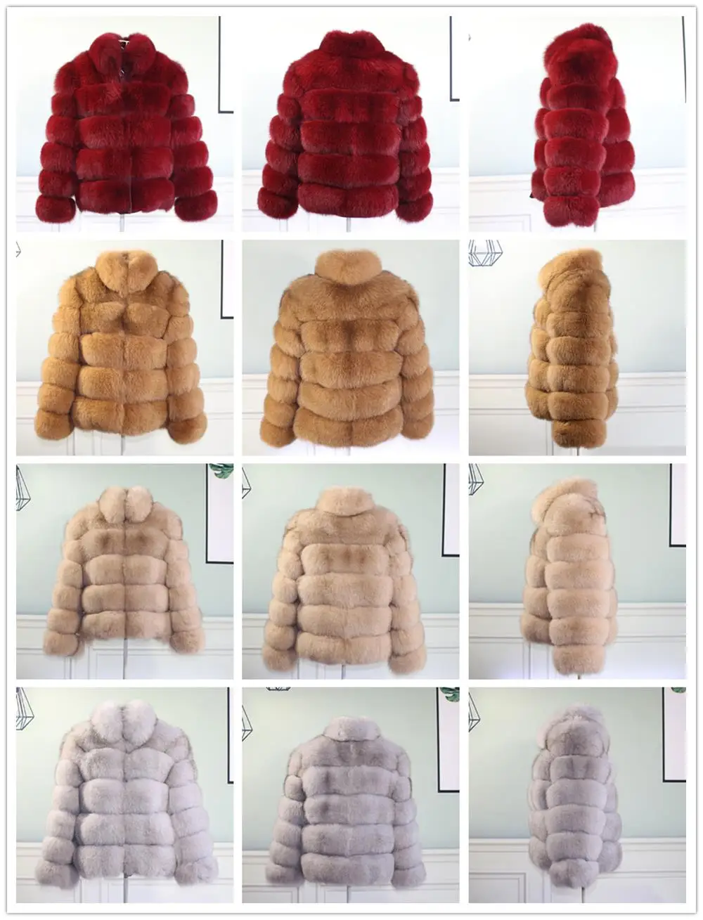 100% Natural Real Fur Fox Fur Coat Women's Leather Jacket Quality Fox Full Leather Fox Fur Overcoat Lady T Stand Collar Clothing