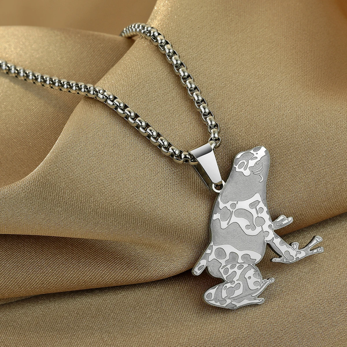 Модное ожерелье с лягушкой подвеска на удачу чокер для мужчин панк женщин цепи из