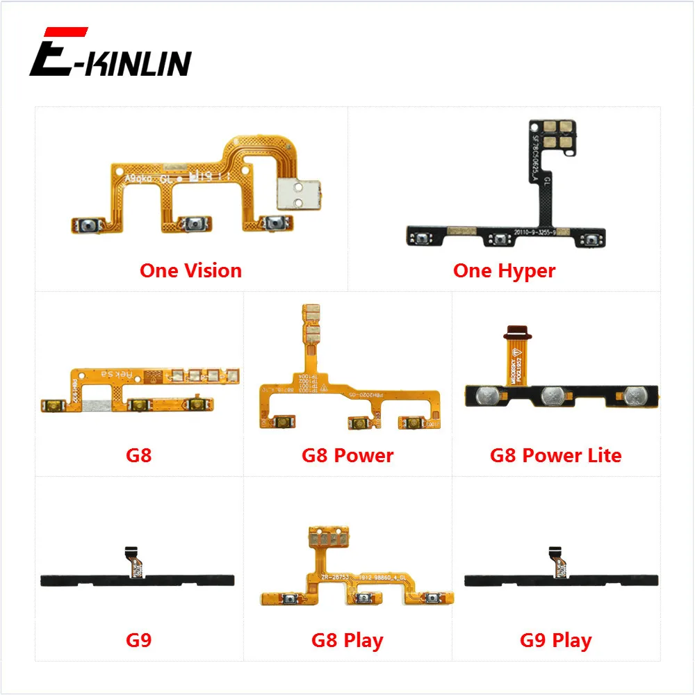 

Switch Power ON OFF Key Mute Silent Volume Button Ribbon Flex Cable For Motorola Moto G8 G9 Play Power Lite One Vision Hyper