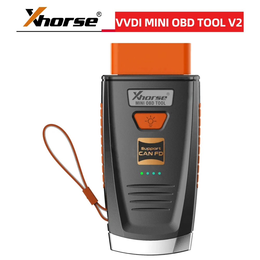 

Мини-инструмент OBD 2025 Xhorse V2 XDMO20, недавно поддерживает протокол CANFD/светодиодная подсветка/8A IMMO Box, все потеряны ключа