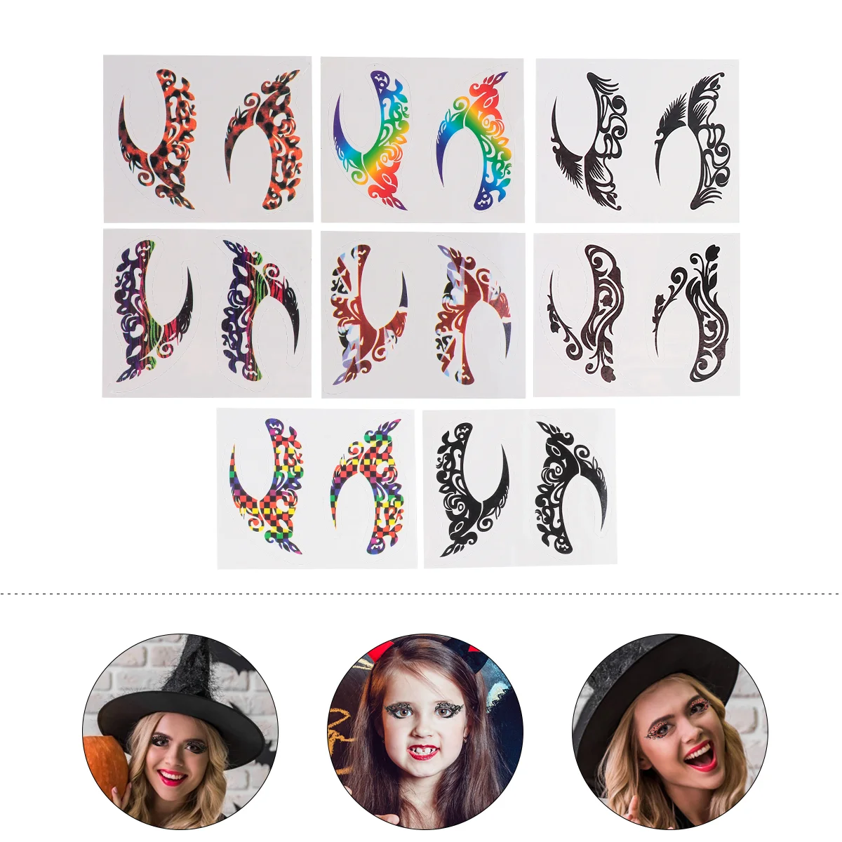 

Eyeshadowtemporary Stickers Eye Tattooparty Face Sticker Christmas Cosplay Favorsmakeup Eyelid Performance Stage Festival