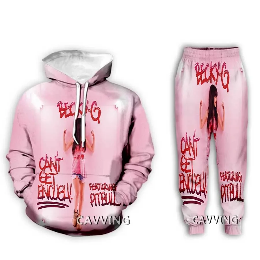 Новые модные толстовки с капюшоном 3D принтом BECKY G/толстовки + брюки костюмные