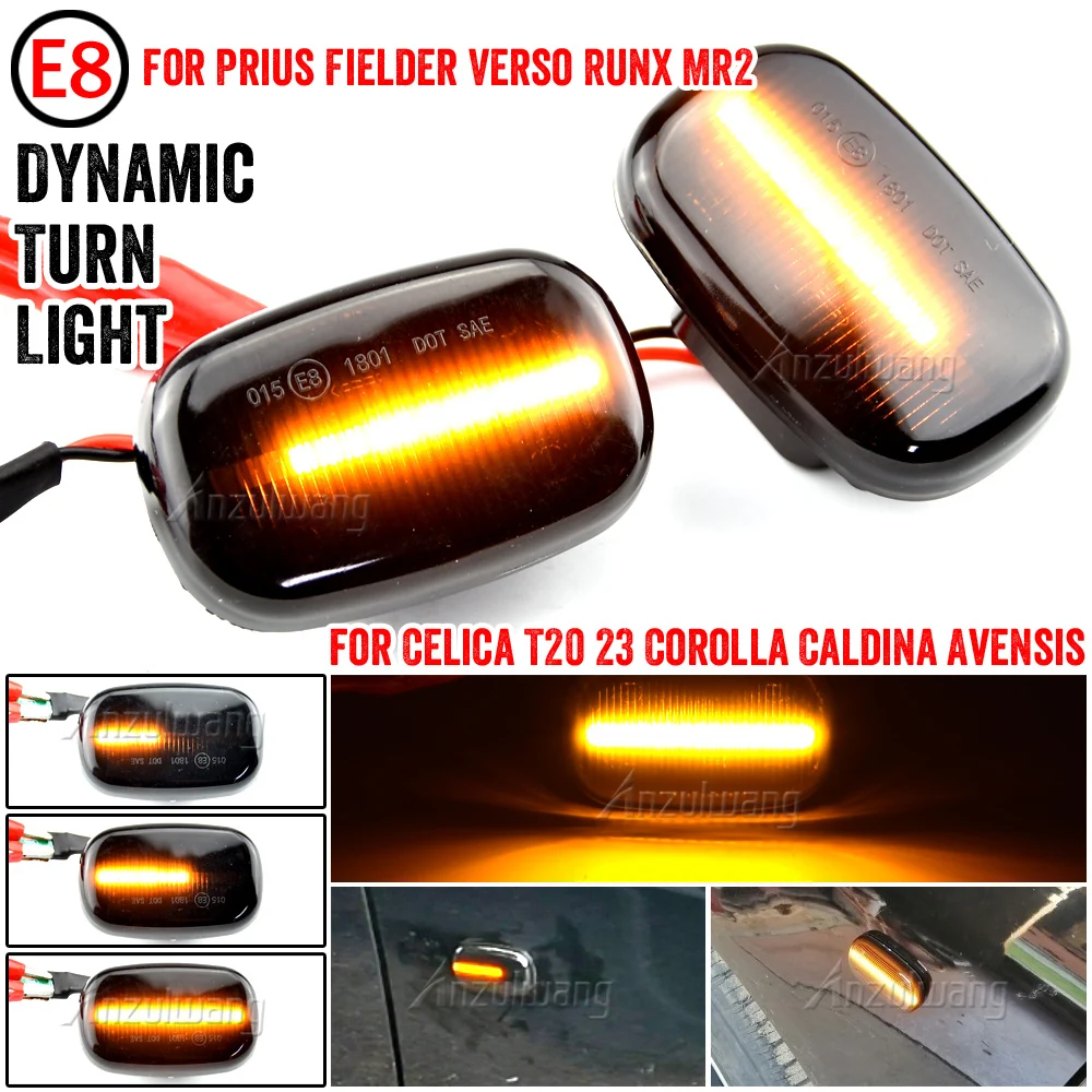 

Led Dynamic Side Marker Turn Signal Lights For Toyota Celica Camry CR 30 40 MR 2 Prius Verso Runx Allex Yaris Verso Lexus GS RX