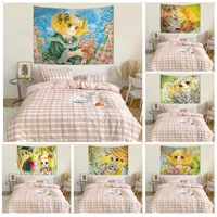cartoon womens candy candy wall tapestry for living room home dorm decor wall hanging home decor