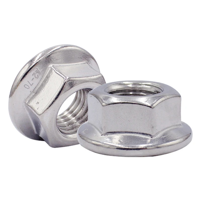 

1-50 PCS Hexagon Flange Nut 304 / 201 / 316 Stainless Steel Pinking Slip Locking Lock Nuts M3 M4 M5 M6 M8 M10 M12 M14 M16 M20