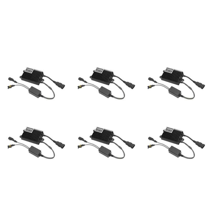 6X 12 в тонкий 100 Вт Hid балласт, сменный ксеноновый зеркальный балласт, быстрый запуск, ультратонкий