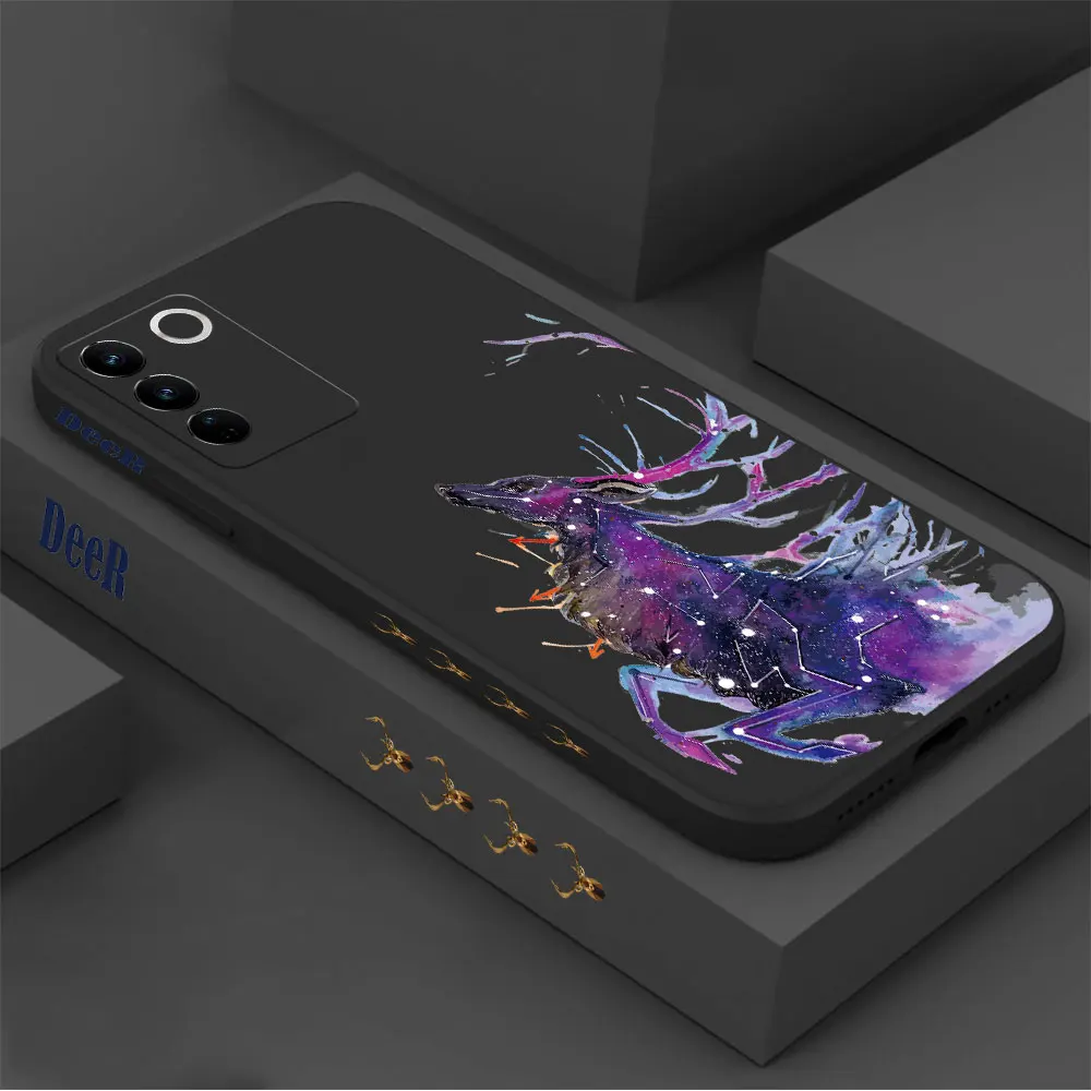 

Starry Elk Deer Case For VIVO S16 S16E S15 S15E S12 S10 S10E S9 S9E S7 S6 S5 S1 V23 V21 V20 V15 T2X T1 S7T V23E PRO 4G 5G Cover