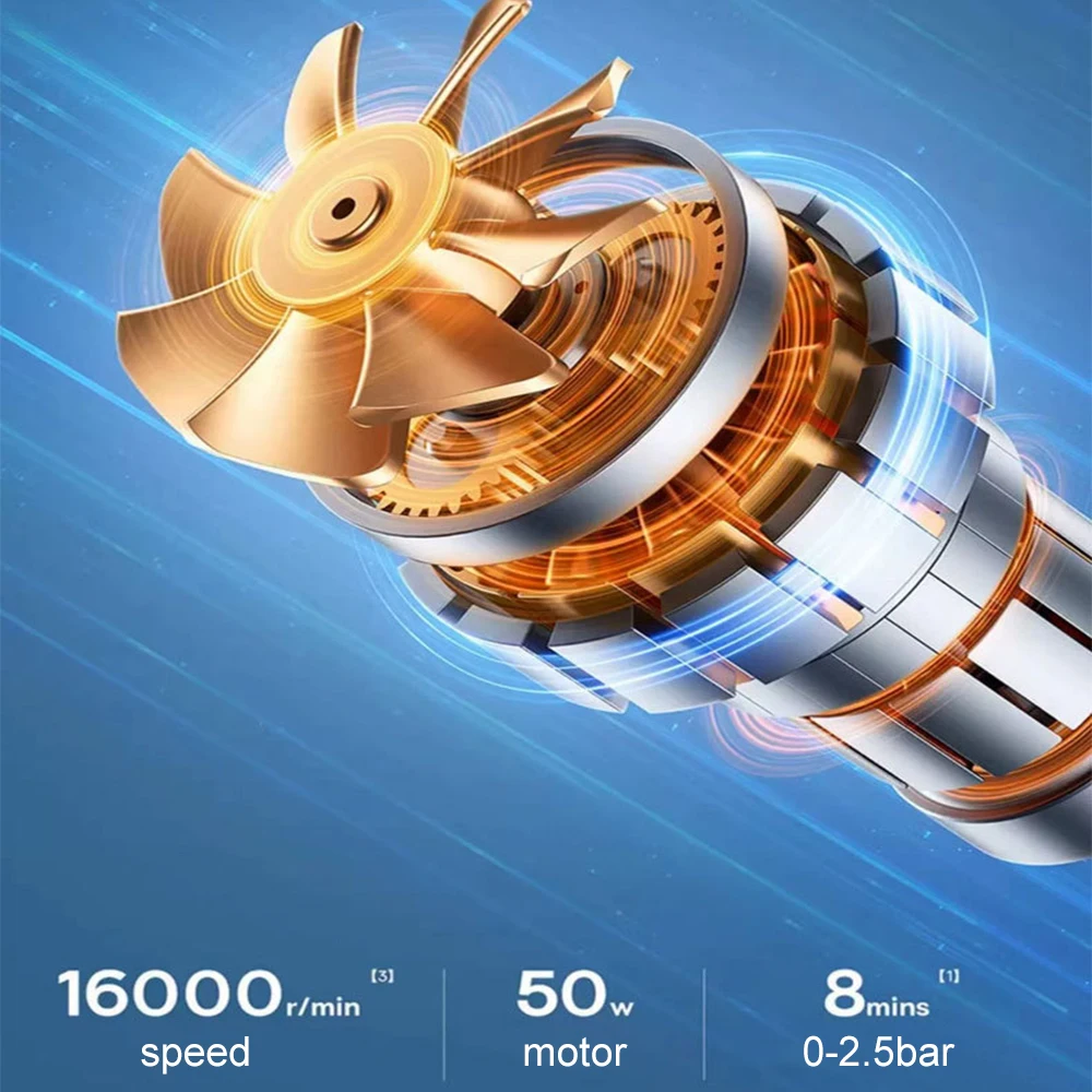 Насос воздушный портативный с ЖК-дисплеем 150psi 50 Вт