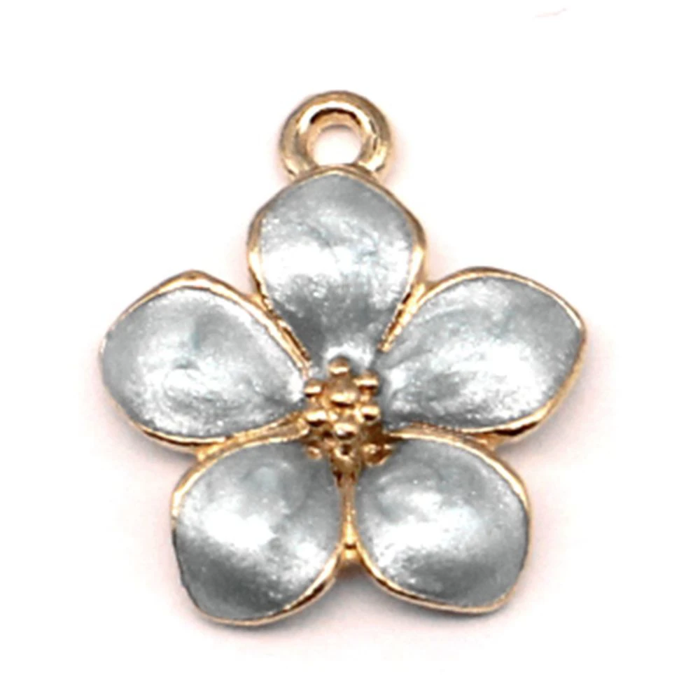 

Flower Charm For Making Jewelry Diy Finding 30pcs 15x17mm