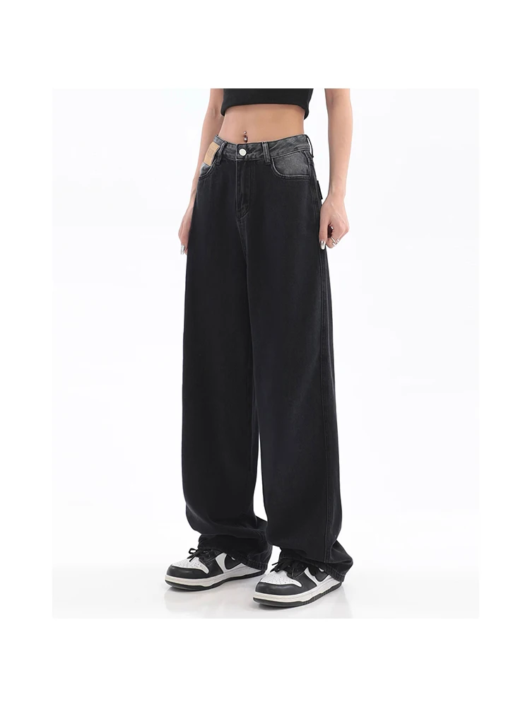

Women's High Waist Loose Casual Grey Solid Simply Style Long Pants 2023 Streetwear Style Design Baggy Soft Wide Leg Trousers