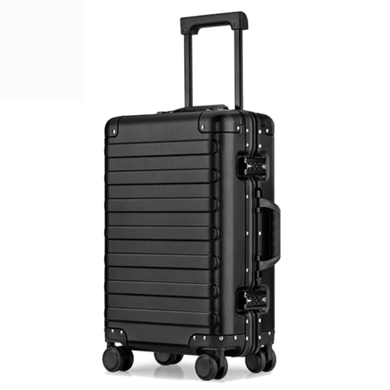 Anti-Theft Large-Capacity Durable TSA Lock Full Aluminum Trolley Case Suitcase Travel Luggage Set for Outdoors