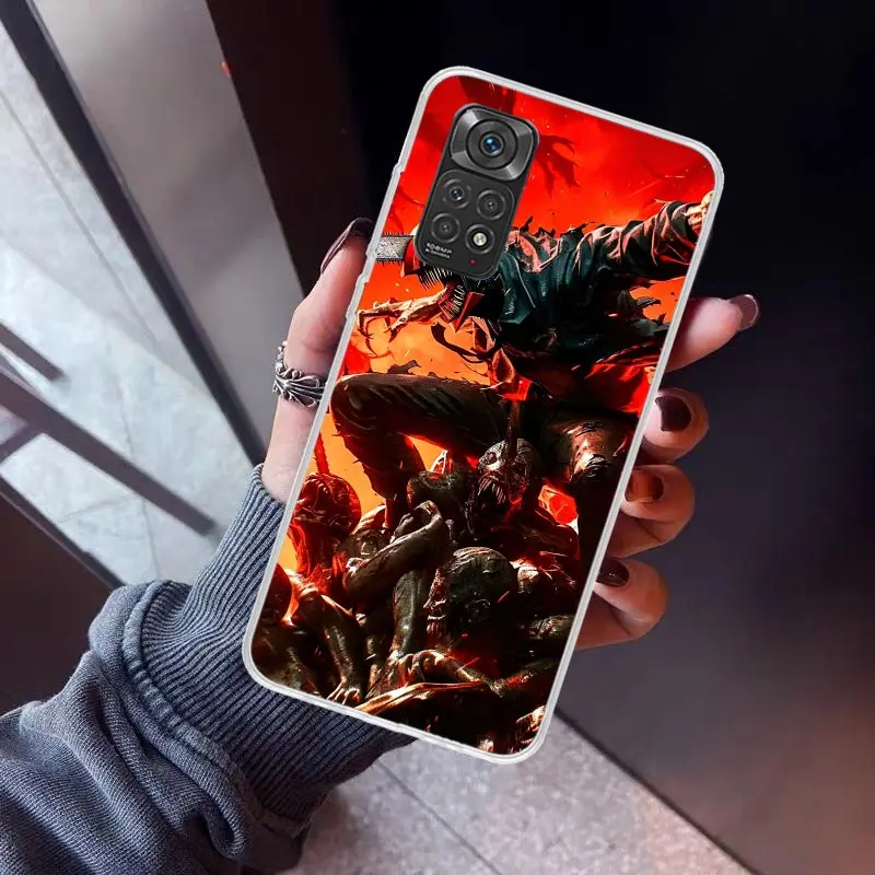 Чехол для телефона C-Chainsaw Mans Denji Xiaomi Redmi Note 10 11 12 13 14 Pro Plus 11S 12S 11T 11E 10S Note14 мягкая