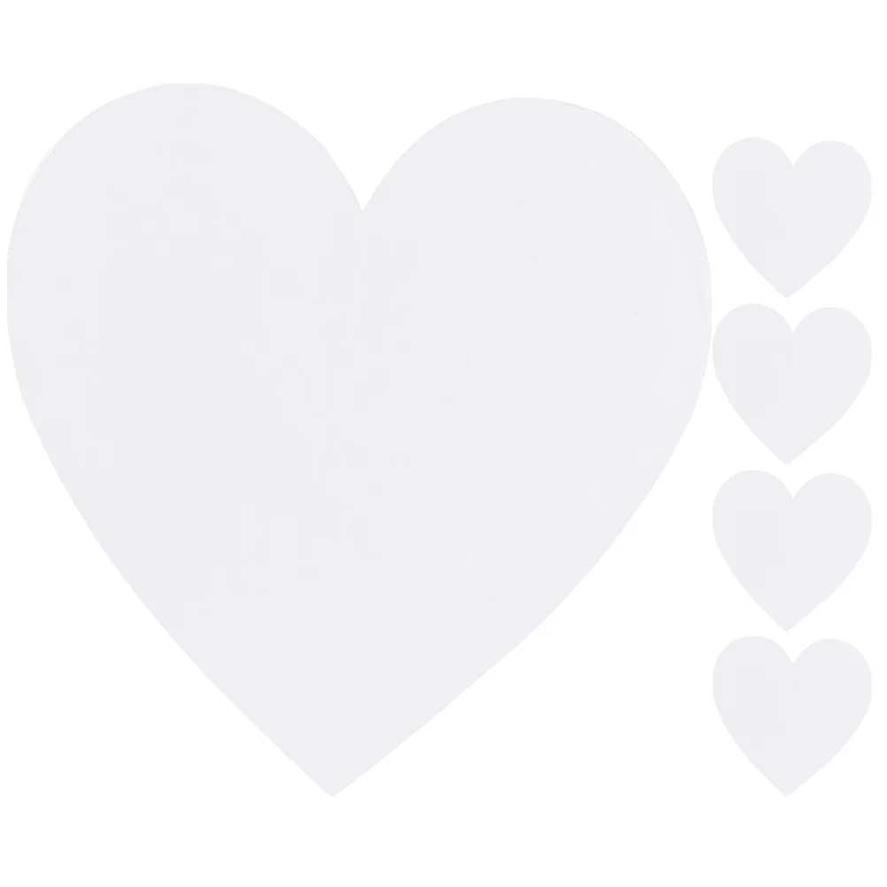 

5 Pcs Oil Canvas Panel Student Canvas Kids Drawing Small Canvases DIY Blank Boards Heart Child Panels