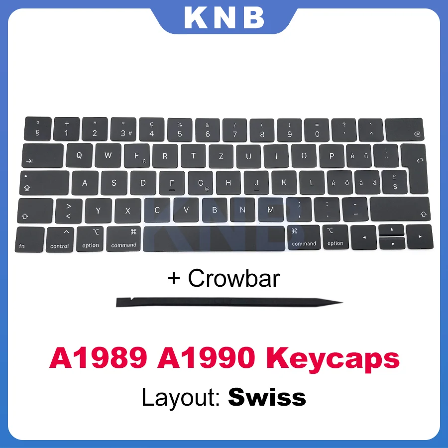 

Клавиатура A1989 A1990 с колпачками для клавиш, клавиши для Macbook Pro Retina 13 "15", швейцарский Швейцарский стиль 2018 2019