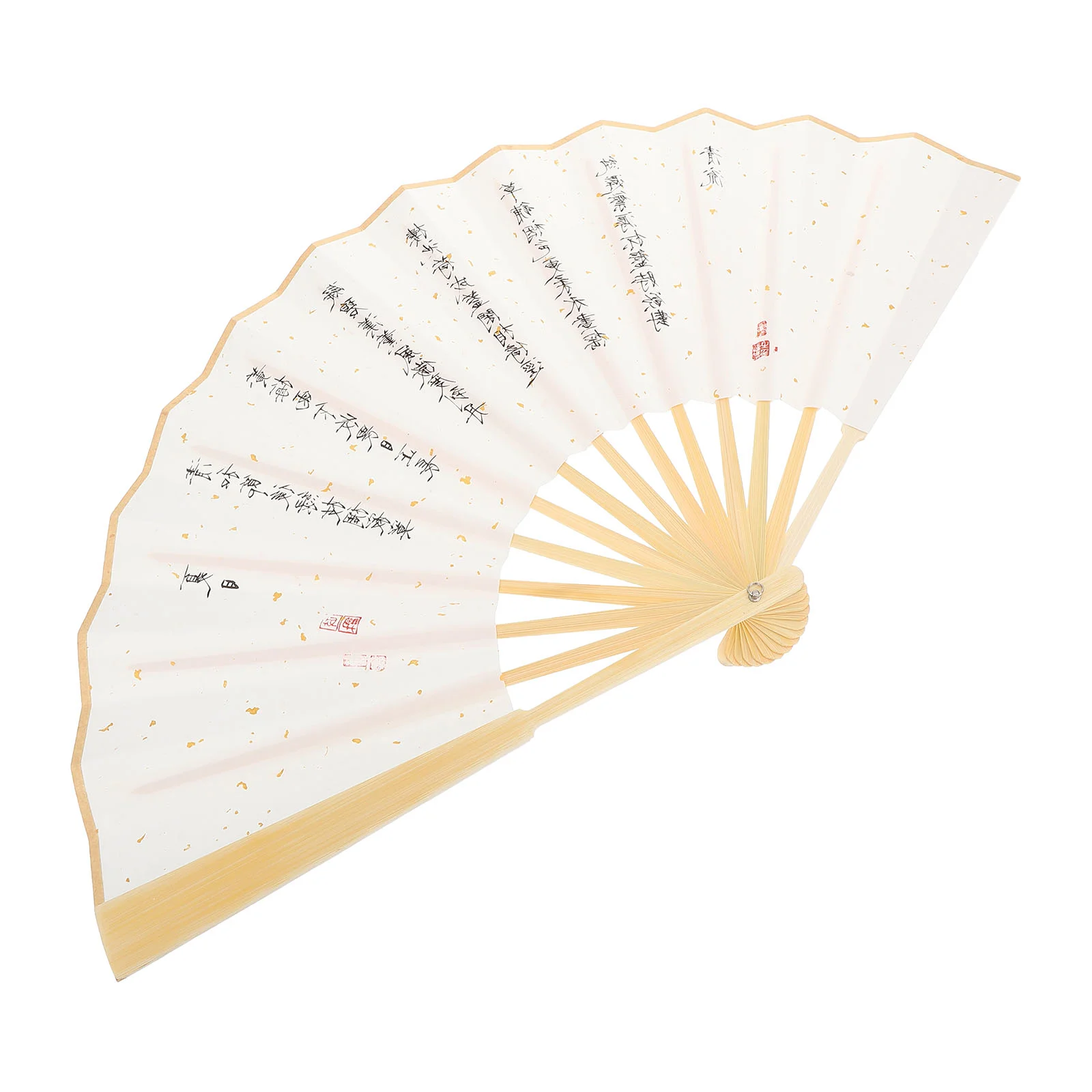 

1 шт. ручной складной веер, античный складной веер, позолоченный веер для рисовой бумаги