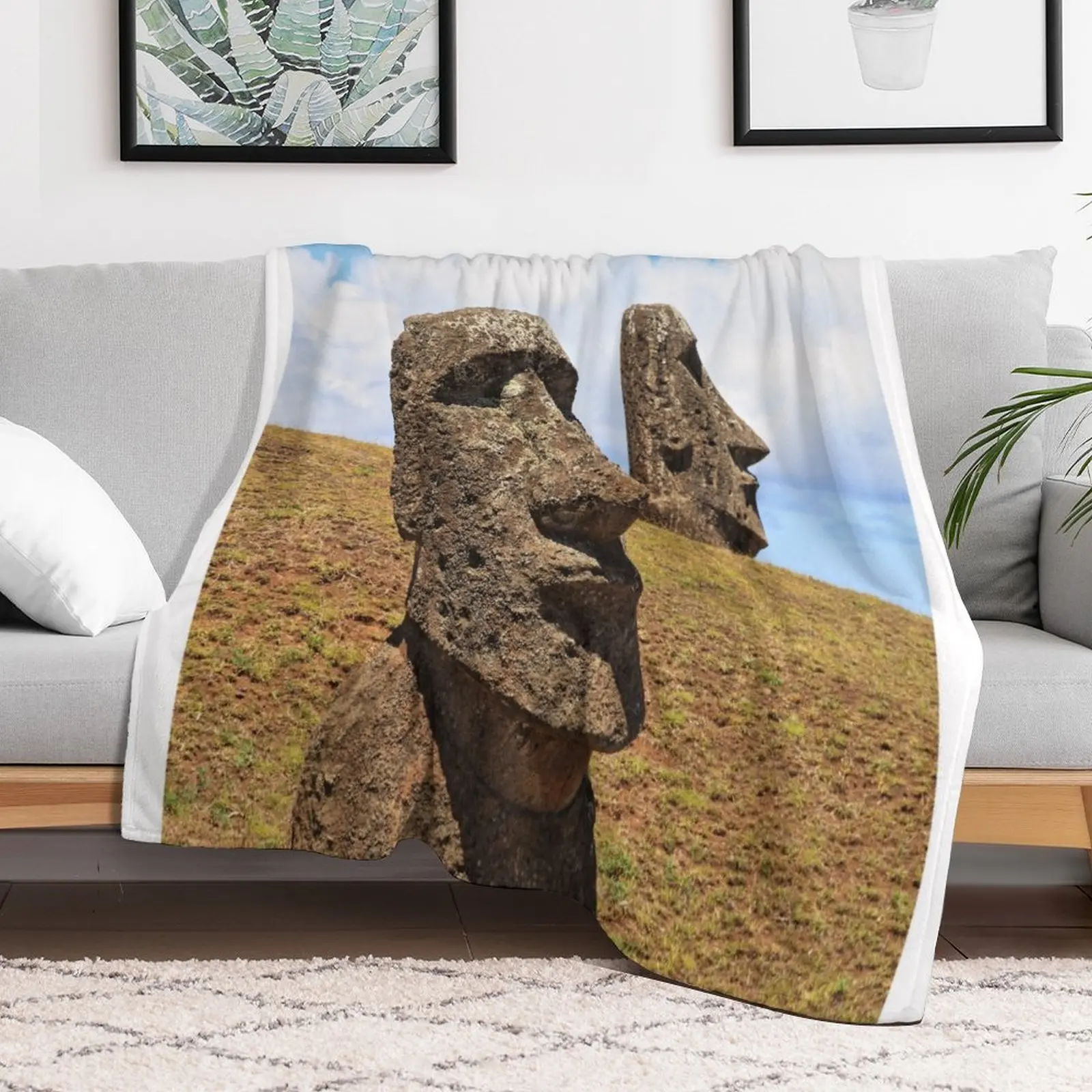 Утяжеленное одеяло Moais at Rano рараракуку-Рапа-нои-Пасхальный остров теплое для зимы