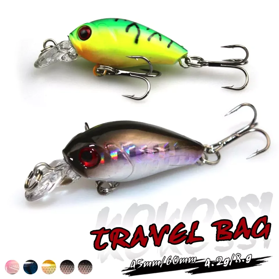 

4.5cm/4.2g 6cm/8.3g Swim Fish Fishing Lure Artificial Hard Crank Bait topwater Wobbler Japan Mini Fishing Crankbait lure