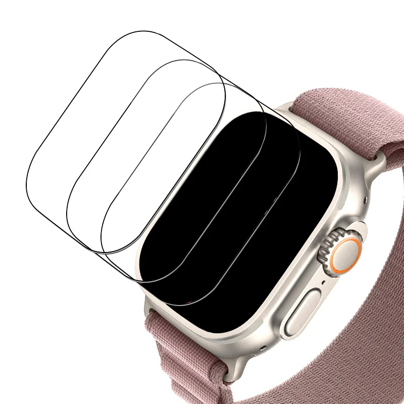 Пленка из закаленного стекла для Apple Watch 49 мм защита экрана Ultra / 2 устойчивая к