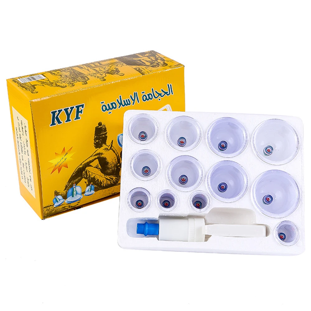 

12Pcs Vacuum Cupping Massage Vacuum Acupuncture Apparatus Massager Curve Suction Pumps Chinese Medical Therapy Cellulitepcs