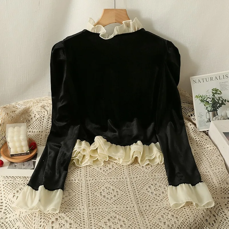 Женский винтажный кардиган с круглым вырезом длинным рукавом