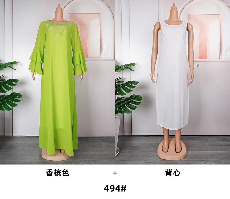 

African Party Dresses for Women Plus Size Africa Clothing New Muslim Fashion Abayas Dashiki Robe Kaftan Long Maxi Dress 2023