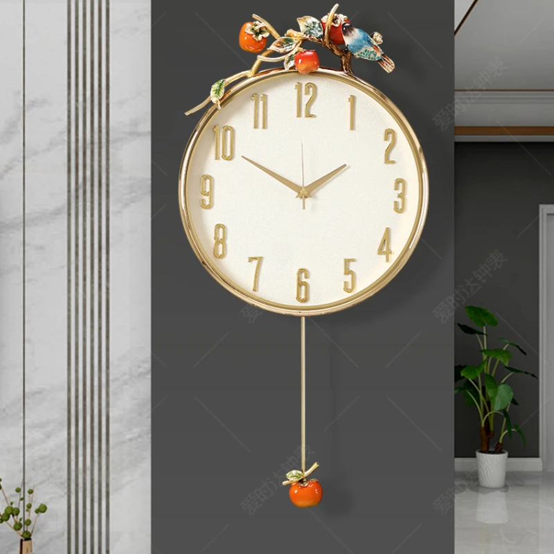 

Stylish Luxury Wall Clocks Nordic Silent Bedroom Metal Modern Unusual Wall Clocks Round Relojes De Pared Minimalist Decor WZ50WC