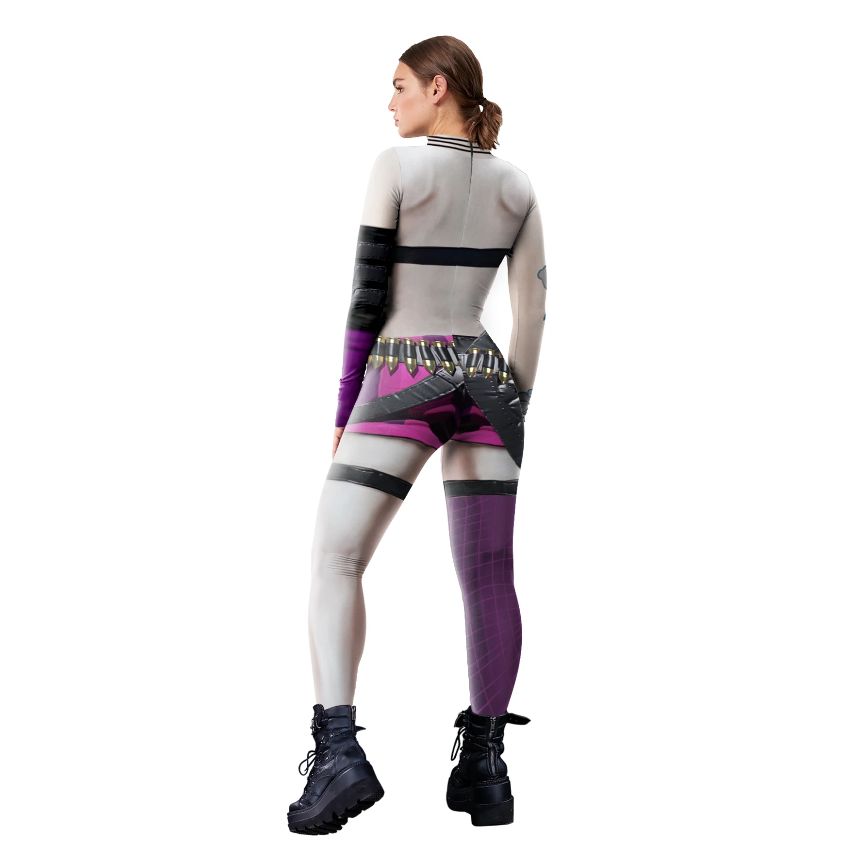 Конкурентоспособные игры комбинезон Jinx Женский костюм для косплея на Хэллоуин