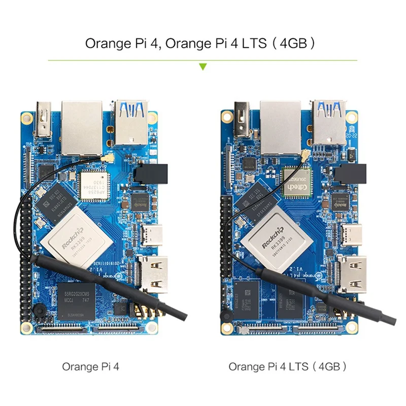 

For Orange Pi 4 LTS+Case+Heat Sink 4GB DDR4 16GB EMMC RK3399 Wifi+BT5.0 Gigabit Ethernet Run Android Ubuntu Debian OS