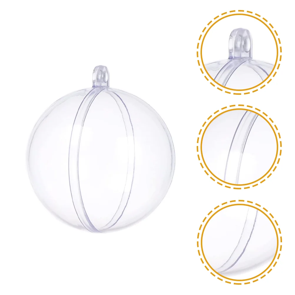 

24Pcs Clear Plastic Fillable Ornament Fillable Sphere Capsules Decor 6cm