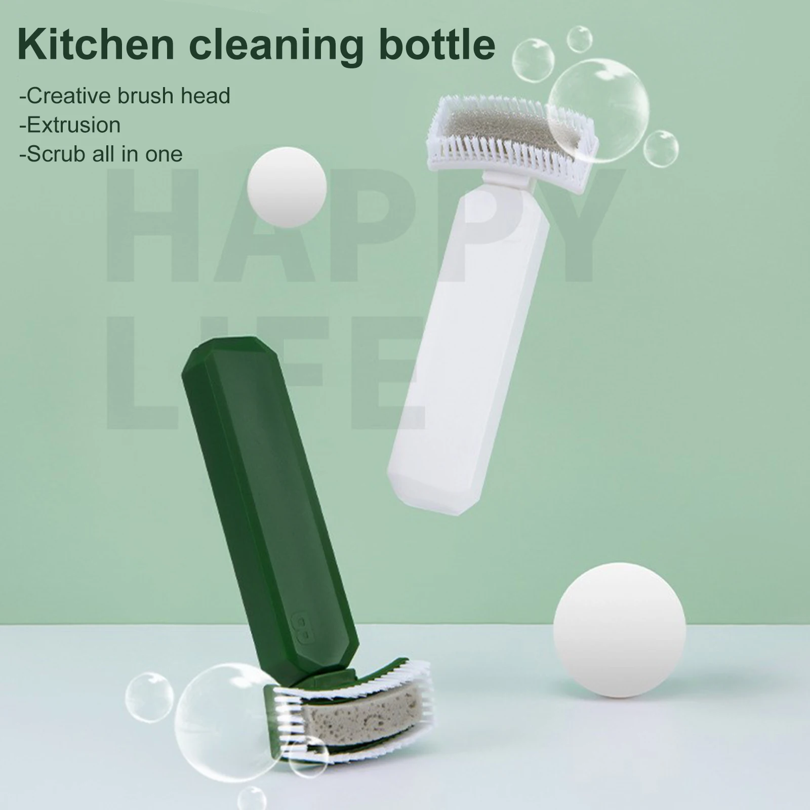 

Multifunctional Liquid Kitchen Cleaning Bottle Brush Stove Tile Sink Pool Brush Bathroom Wall Floor Bathtub Sponge Brush