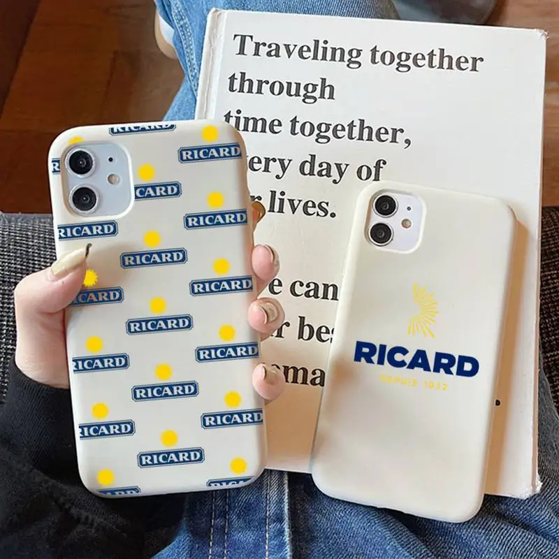

RICARD Phone Case for iPhone 11 12 13 Mini Pro Xs Max 8 7 6 6S Plus X XR Solid Candy Color Case
