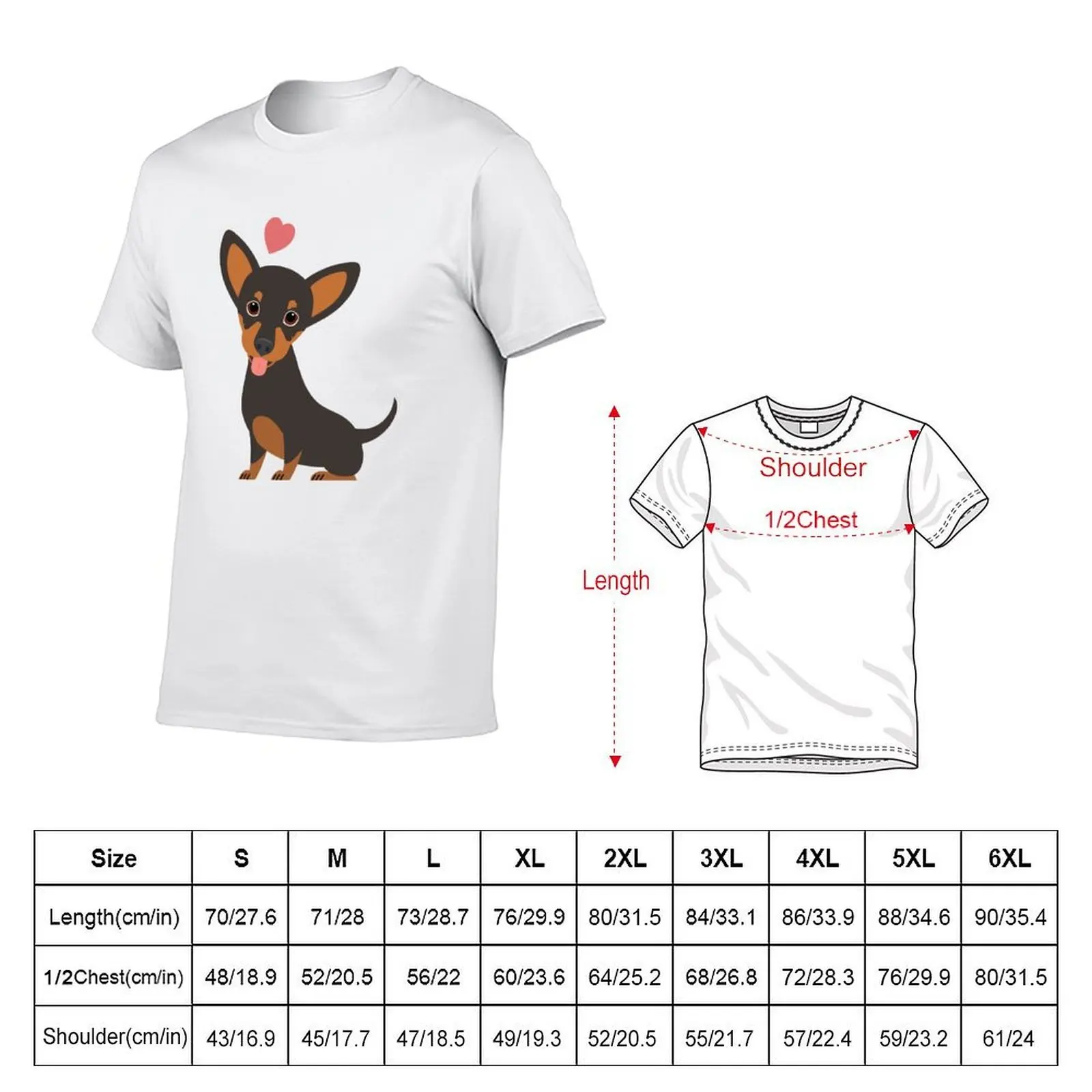 Фото Футболка LOVE Black and Tan Chiweenie из мягкого хлопка, большого размера, для собак пород такса, чихуахуа и смешанных пород. №2