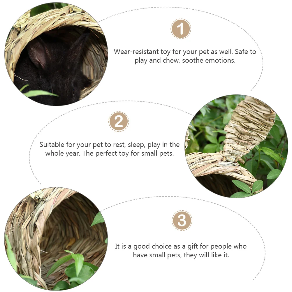 Съедобная хижина для кроликов гнездо домашних животных игрушки морской свинки