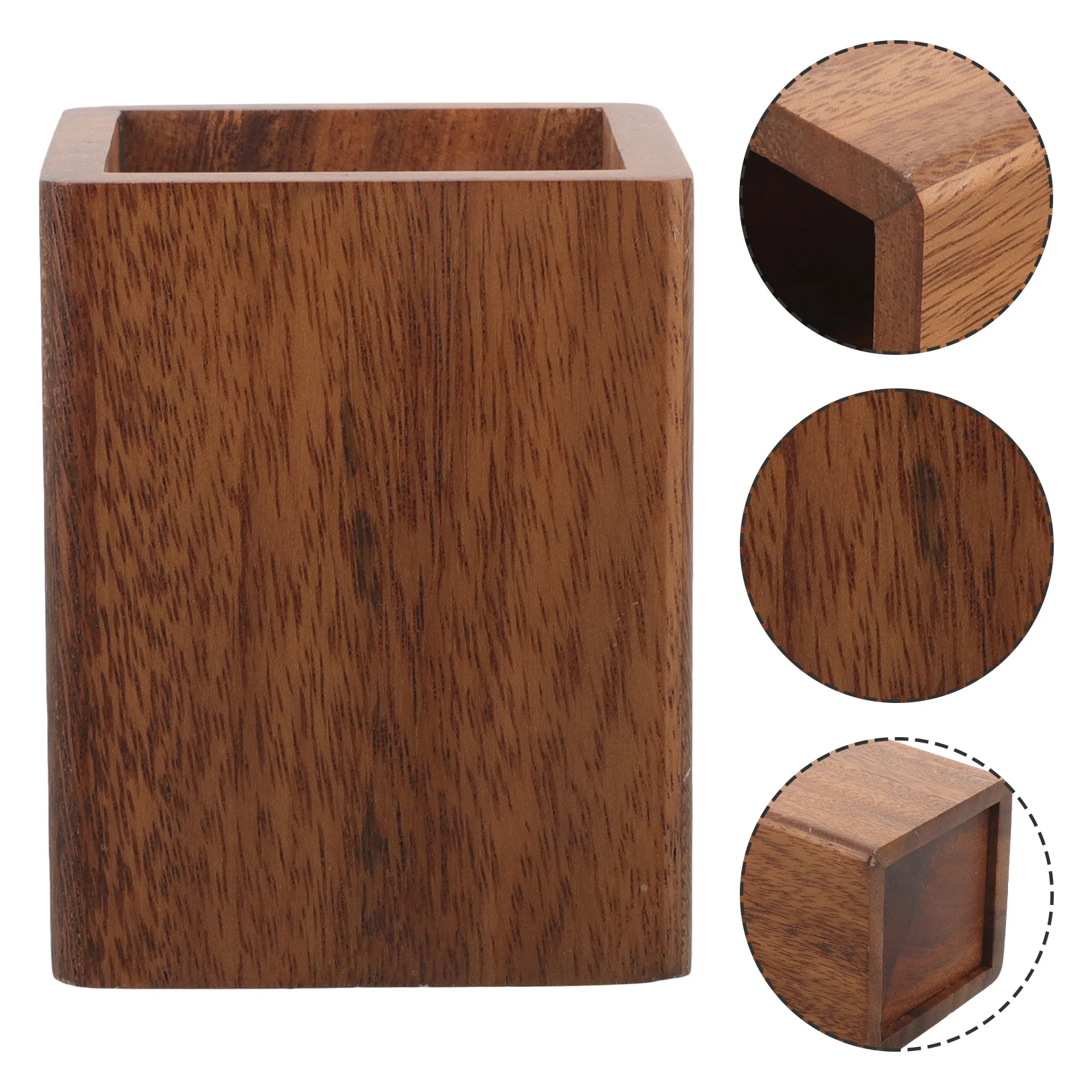 Ящик для хранения кистей макияжа деревянный держатель карандашей чашка стола