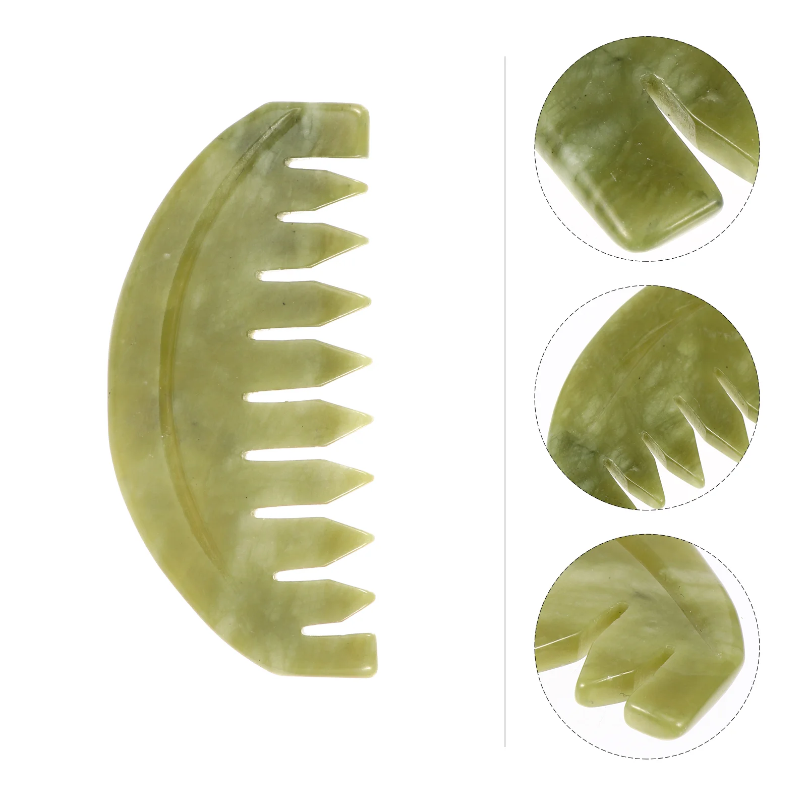 

1Pc Jade Scraping Comb Jade Hair Brush Jade for Scalp Care Scraping Comb for Head Head Too