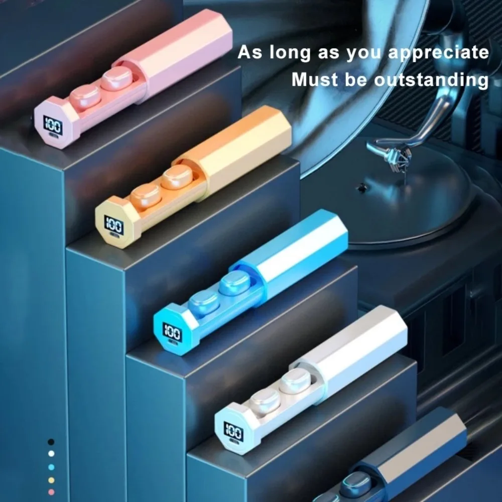 

New TWS Bluetooth 5.2 LED Digital Display Headphones Wireless Headphones Stereo Bass HIFI Sound Headphones