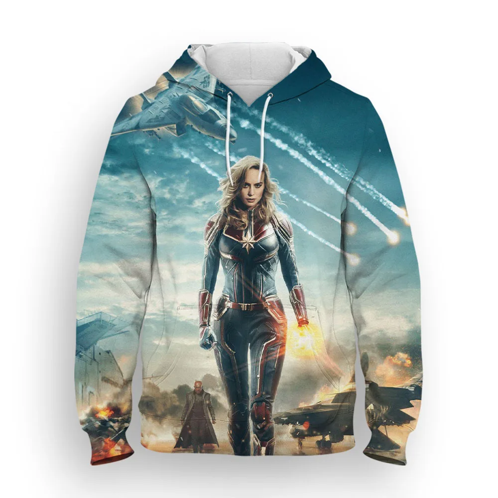 

Disney Hoodie Sweatshirt 3D Printed Captain Marvel Mens Casual Hoodie Men's Streetwear Sweatshirt