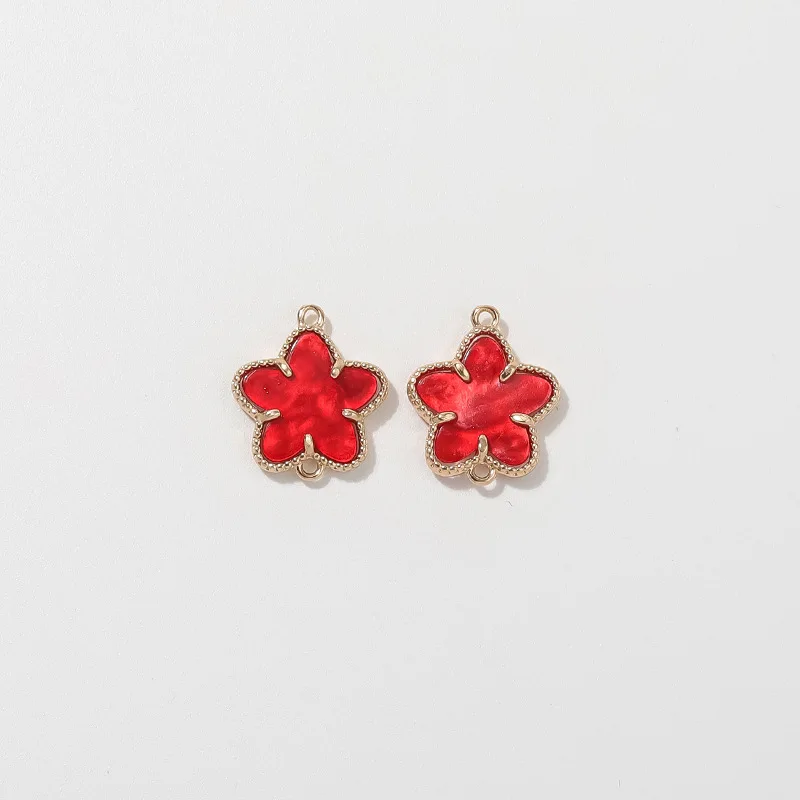 Фото 20pcs/ Bag DIY jewelry accessories five-leaf flower copper gold-plated connector earrings bracelet pendant making materials №3