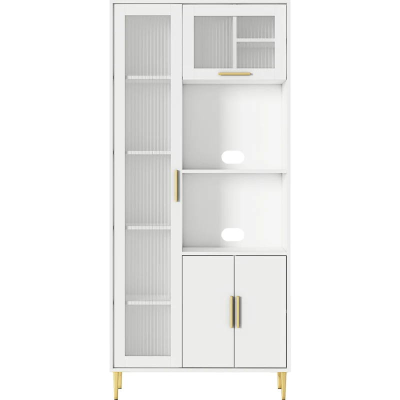 

Hxl Light Luxury Sideboard Cabinet High Cabinet Small Apartment Wall Microwave Oven Cabinet Tea Cabinet Locker