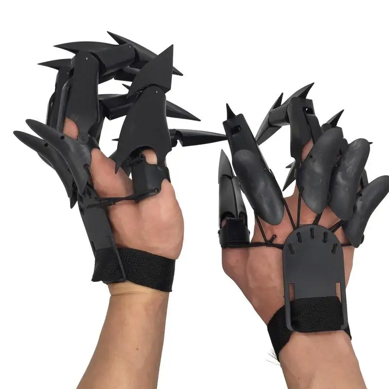 

Halloween Articulated Fingers Flexible Skeleton Hand Claws Scary Cosplay Accessories For Halloween Themed Parties Haunted Houses