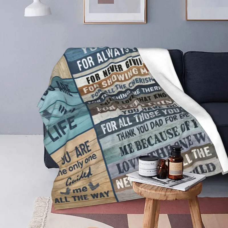 

To My From Daughters Father Day Blanket Bedding Sofa And Travel Gifts Dad Flannel Warm Throw Blankets For Bedroom