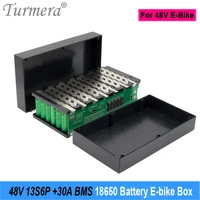 turmera 13s 48v 52v e bike battery box 13s6p 18650 holder with welding nickel 30a bms for e scooter or electric bike battery use