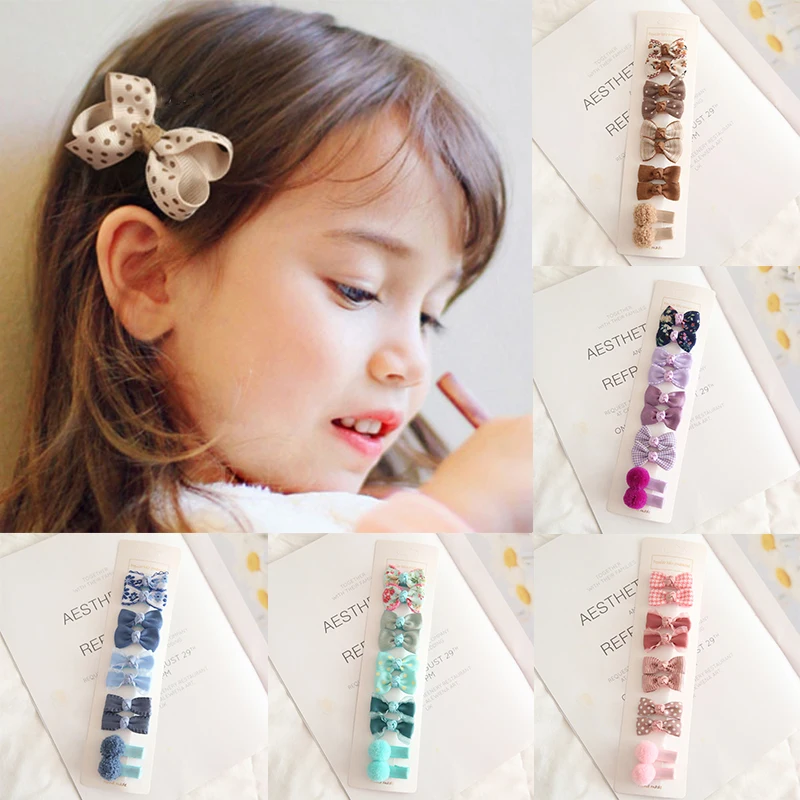 

5/10Pcs Bowknot Baby Girl Hairpins Cute Floral Plaid Dot Children Hair Clips Baby Hairpin Kids Barrettes Baby Hair Accessories
