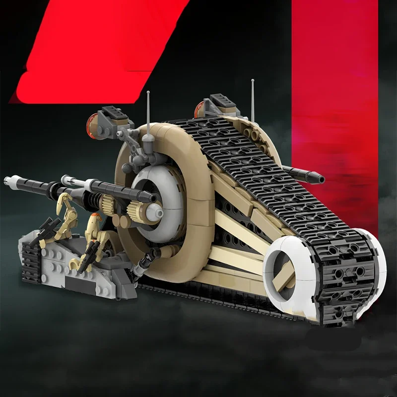 670 деталей MOC SW Дроид-танк-улитка: модель для сборки, конструктор, архитектурный набор, подарок на фестиваль, развивающая игрушка, идея для творчества (art.: 3920db73bb4aa) - 3920db73bb4aa