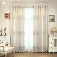 european curtains for living room dining bedroom luxruy jacquard thick blackout gray for windows treatment kitchen shower door