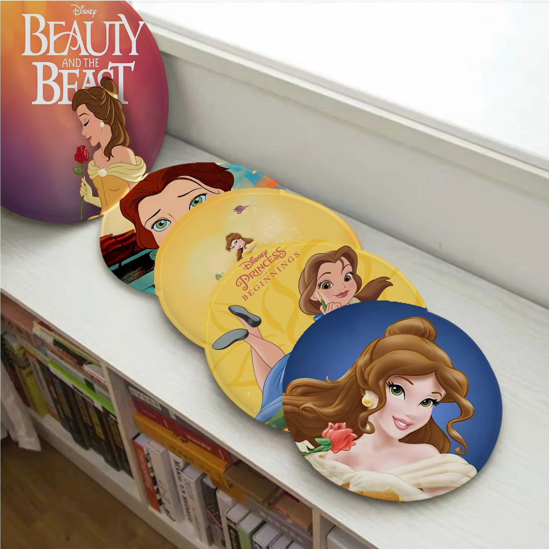 

Disney Belle Princess Four Seasons Chair Cushion Soft Office Car Seat Comfort Breathable 45x45cm Stool Seat Mat